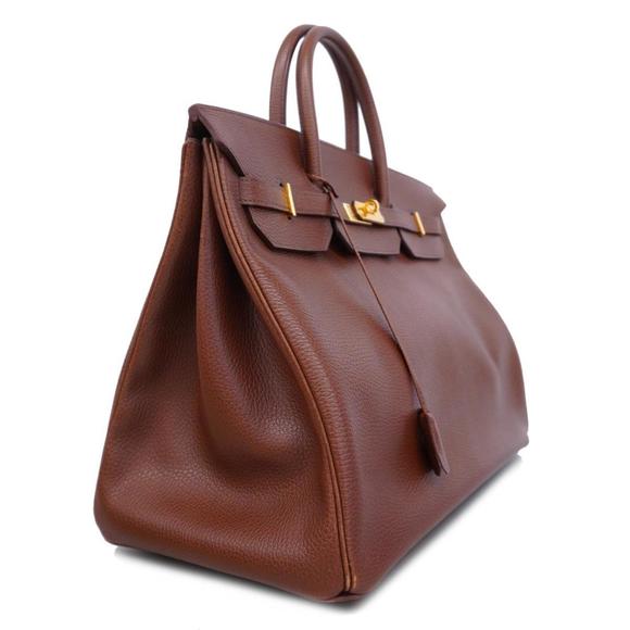 Hermes handbag Birkin 40 □B stamp Ardennes Brown Men's Women's - Picture 2 of 16